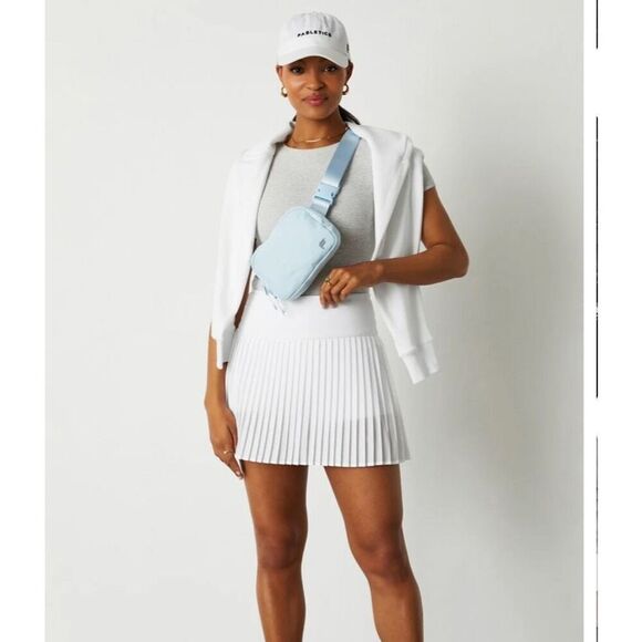 Fabletics Hot Shot Pleated Skirt Classic Mini / White / Size Large NWT - Picture 5 of 7